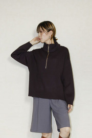 SUGAR ROSE 　Wジャガードハーフジッププルオーバー　256707-20