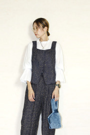 WHYTO　nep tweed bustier　WHT25FBL4079