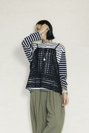 CHIGNON（シニヨン）　ボーダープリントロンT　8461-104KK