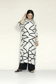 CHIGNON（シニヨン）ラインプリントシャツワンピ　 5961-019KK