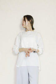 trois （トロア）デシン キャミ付きプルオーバー　T261-81009-A