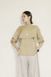 trois （トロア）デシン キャミ付きプルオーバー　T261-81009-B