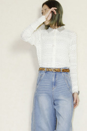 レースニットシャツ　K256-62276-130