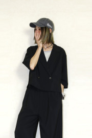 QTUME（クチューム） 　ハーフスリーブテーラージャケット　610-24030