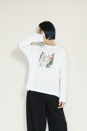 WORLD ORDER SAMUE LS TSHIRT 　SF26SS-25Dwhite