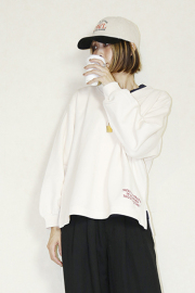 ギャランスエトヴィオレット Garance et VioLette 長袖Tシャツ スイッチングプルオーバー ワイドカットソー ロンT 23155-1059P ギャランスエトヴィオレット Garance et VioLette 長袖Tシャツ