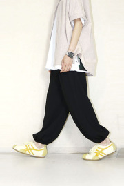 trois （トロア）　 ジョーゼット テーパードパンツ　T261-87049