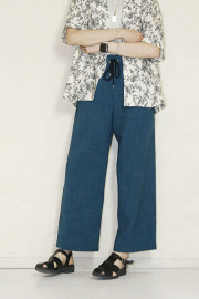 trois （トロア）　Reflaxキャンバスセミワイドパンツ　T261-87061-D