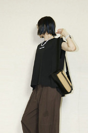 送料無料　PB SELECT　　布帛フレンチスリーブtops　17615