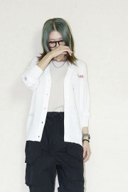 blanco　　刺繍ロゴニットカーディガン　BL000542