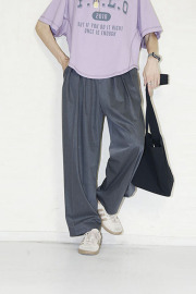 trois （トロア）ストレッチツイルタックパンツ　T256-87040-C