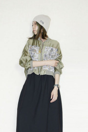 Kittle（キトル）　front dot ribon blouson　K256-68138-630