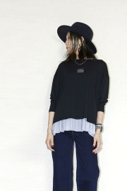 Praia　(プライア) 　布帛プリントロンT　LER-25114