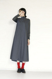 trois （トロア）ストレッチツイル2wayロングワンピース　T256-85041-C