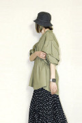 KHA:KI（カーキ）FLY-FRONT VOLUME SHIRTS MIL26HBL3154