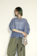 CHIGNON（シニヨン）シアチェックブラウス　1562-301KK