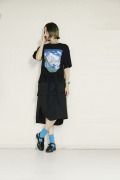 OKIRAKU　（オキラク）　shirt connected　onepiece　BF20503black