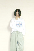 OKIRAKU　（オキラク） long sleeve graphic t-shirt 　BF40406-white