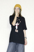 STOF（ストフ）  PIZZA OF LIFE TEE 　SF25AW-21Bblack