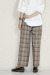 trois （トロア）サキソニーチェック セミワイドパンツ　T256-87048-E