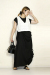 blanco 　タックアシメワンピ　BL000338black
