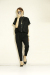trois （トロア） ハイテンションストレッチルーズテーパードパンツ　T246-87011-F