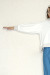 Praia　(プライア) 　ボンバーヒートスキッパーTOPS　LER-25128-offwhite