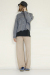 blanco 　裾フリンジニットパンツ　BL111324beige
