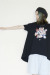 bedsidedrama  CHAOS HEAD Flare T-Shirt   　BSD25AW-21Bblack