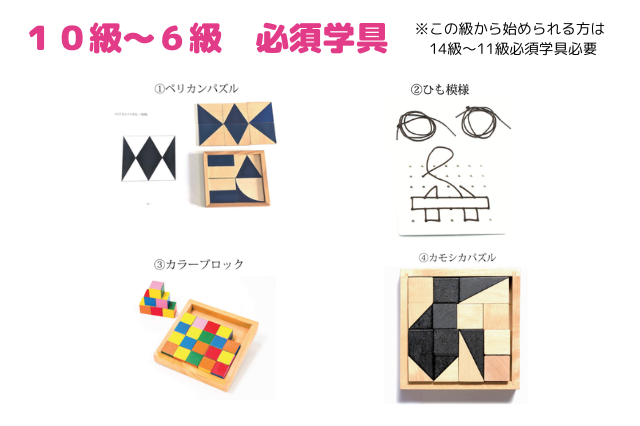 ガリレオ幾何学教材14級-11級必須学具購入済みの方用　必須学具4点セット