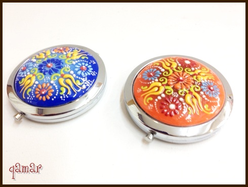 トルコ銅張りミラー 銅飾り鏡L