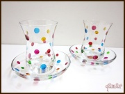 ラウンドドット　チャイグラス