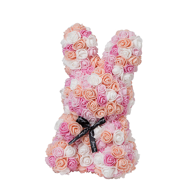 極上ギフト！ 花びらいっぱいの◇フラワードールラビット 4色展開