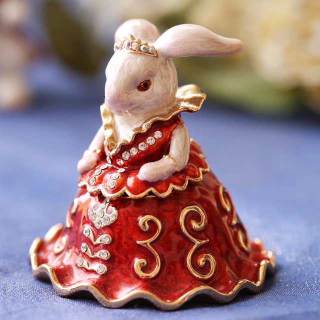 豪華なジュエリーボックス 麗しい うさぎのプリンセス