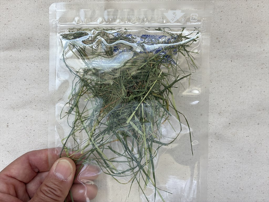 牧草の食いつきを試せるうさぎ用牧草