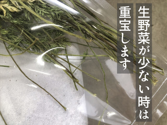 乾燥にんじん葉