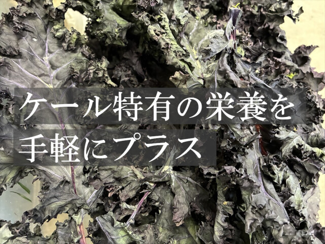 赤紫色のフリルケールを乾燥したうさぎ用おやつ
