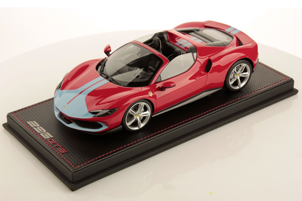 MR collection FE037B 1/18 Ferrari 296GTS Rosso Corsa /Assetto Fiorano (Azzurro La Plata)