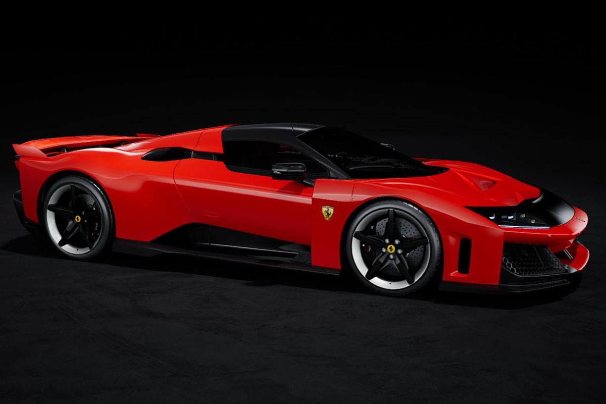 ** 予約商品 ** BBR1223A1 1/12 Ferrari F80 Carbon optional Rosso Corsa - Wheels carbon / silver