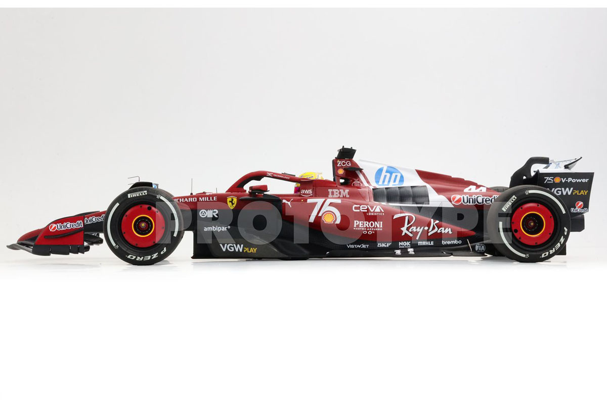 ** 予約商品 ** BBR1227C44 1/12 Ferrari SF-25 Monaco GP 2025 livery for 75 years with Shell L.Hamilton