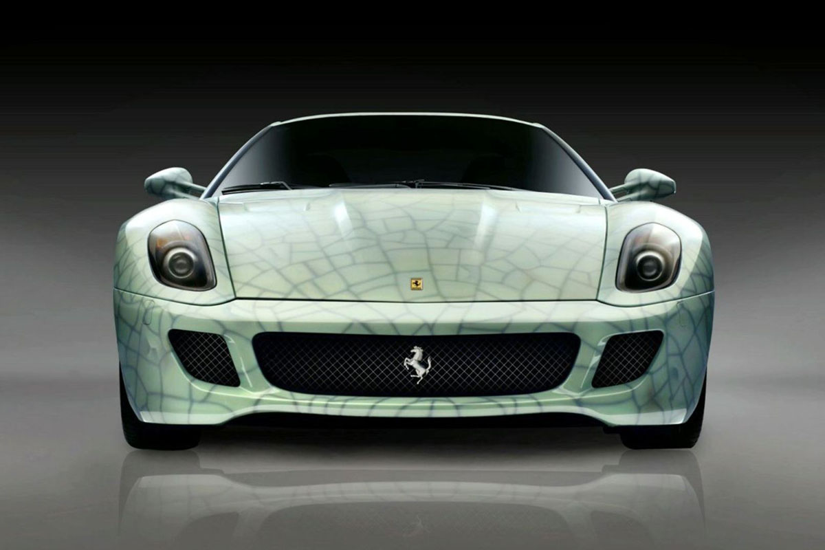 ** 予約商品 ** BBR1871ART 1/18 Ferrari 599 GTB Fiorano Art Car Cracked Porcelain Limited 99pcs（ケース付）