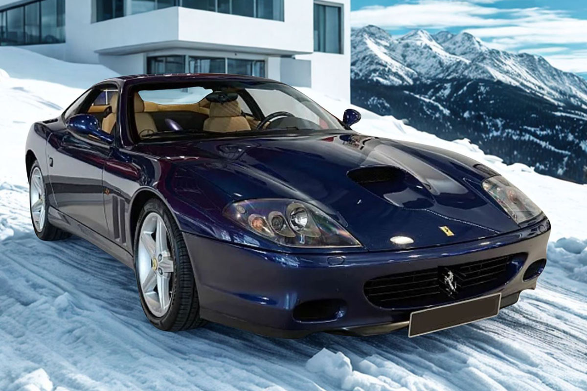 ** 予約商品 ** BBR1875BV 1/18 Ferrari 575M Maranello 2002 Blu Pozzi - Beige interior（ケース付）