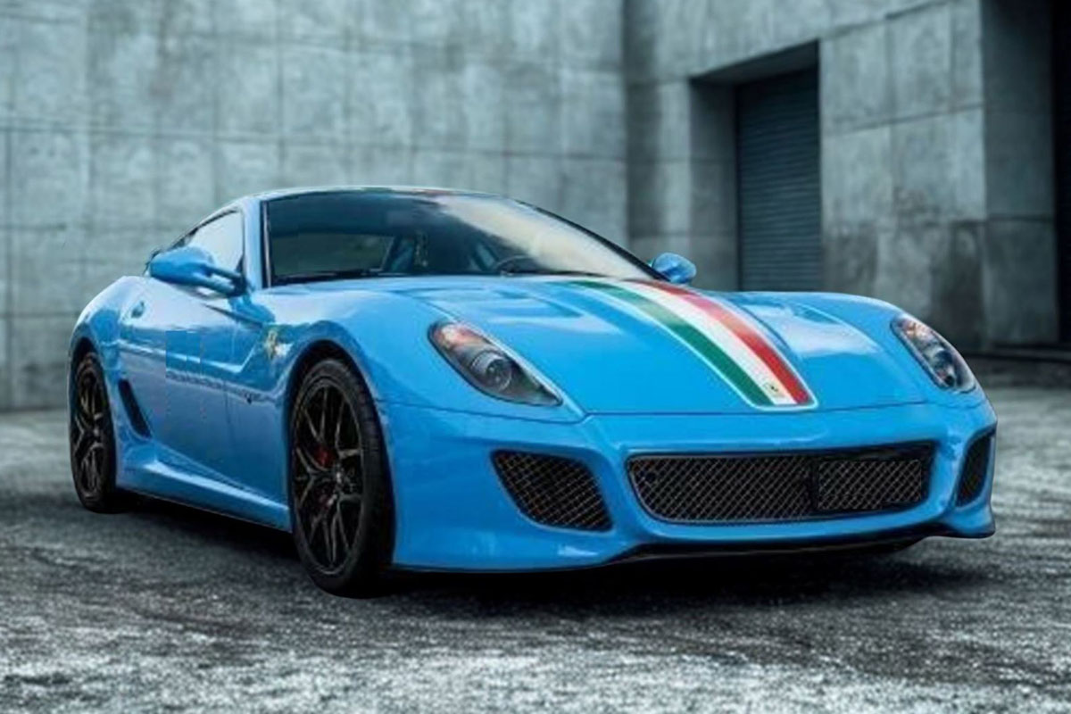 ** 予約商品 ** BBR1880IV 1/18 Ferrari 599 GTO 2010 Baby Blu with Italian stripe Limited 27pcs（ケース付）