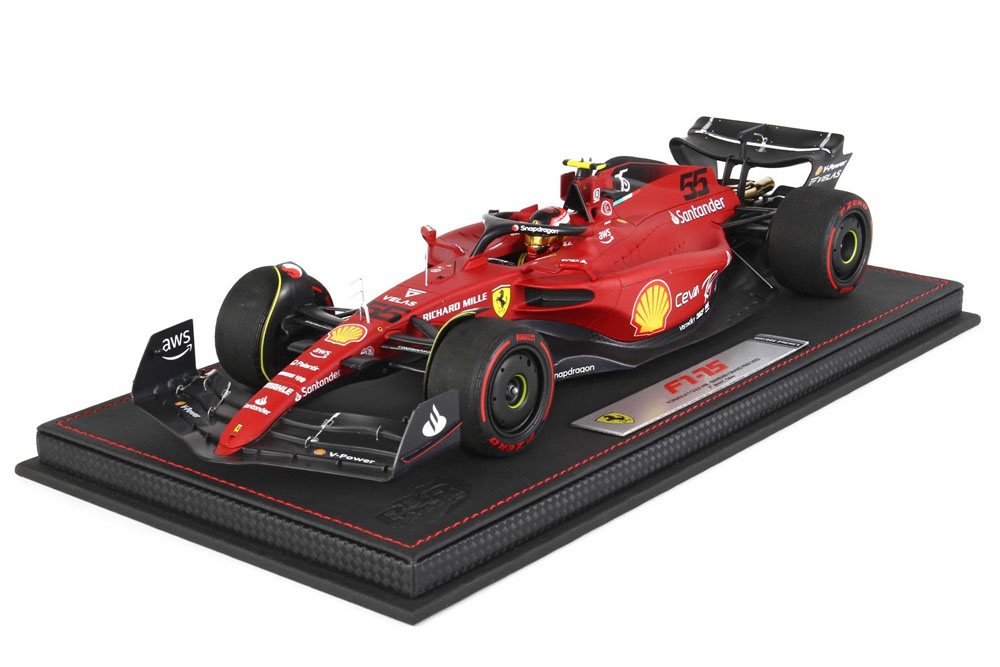 【お取り寄せ商品】 BBR 221855DIEV 1/18 Ferrari F1-75 Bahrain GP 2022 C.Sainz （ケース付）