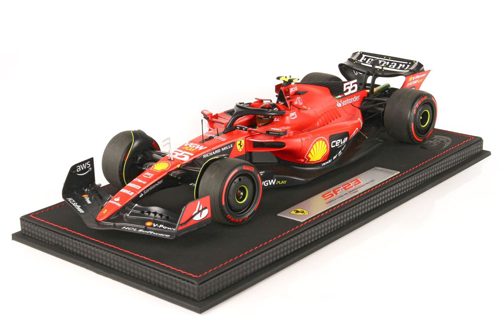 BBR 231855DIE 1/18 Ferrari SF-23 Baharain GP 2023 C.Sainz （ケース付）