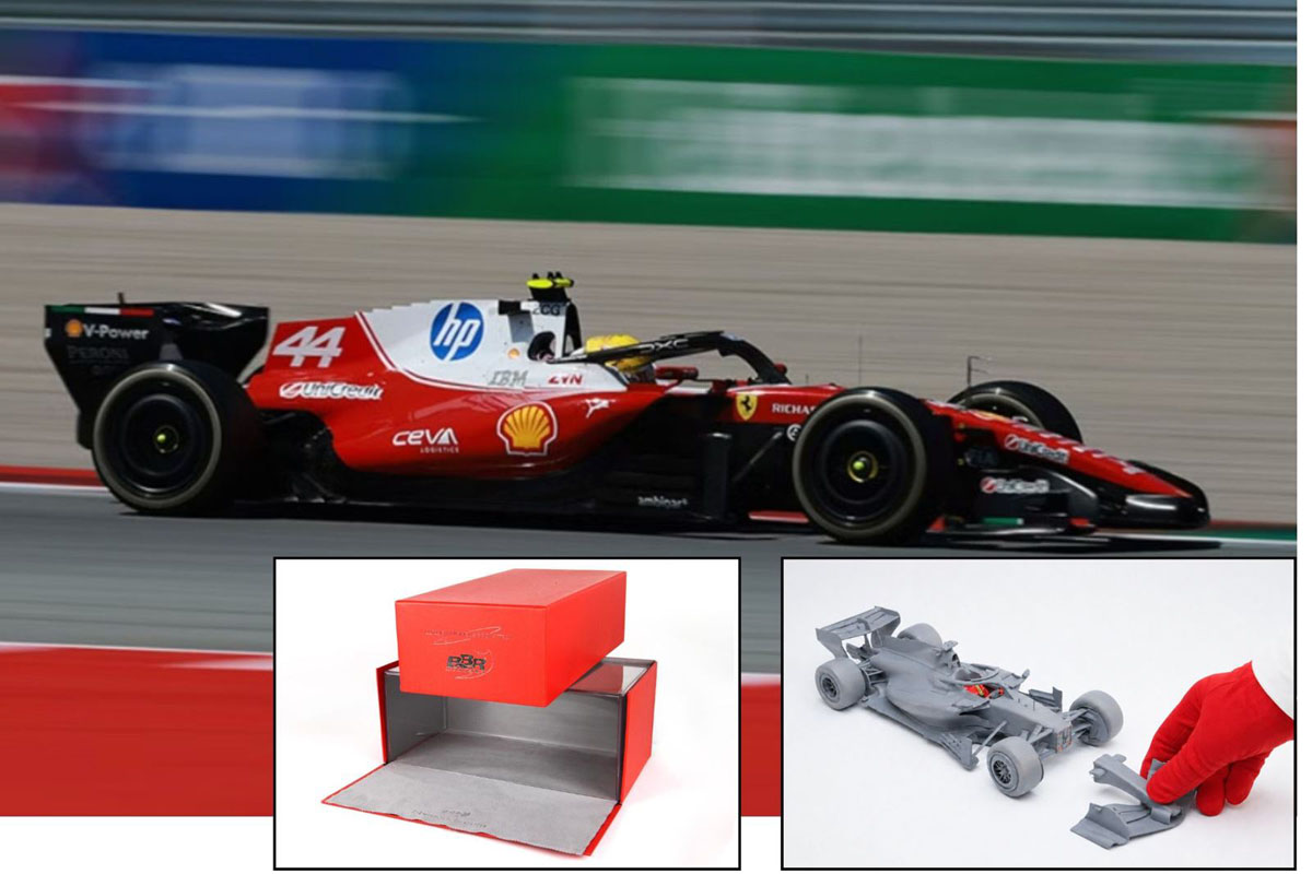 ** 予約商品 ** BBR 2618C44DIE 1/18 Ferrari SF26 F1 Ferrari SF26 F1 Barcelona-Catalunya GP 2026 L.Hamilton Winner （ケース付）