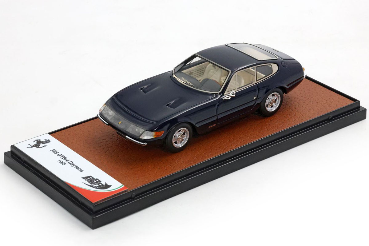 ** 予約商品 ** BBR270E Ferrari 365 GTB/4 Daytona Blu Pozzi - Beige interior