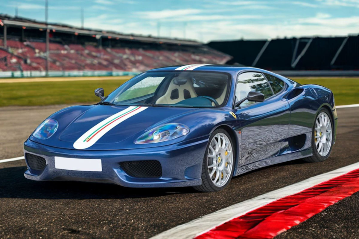 ** 予約商品 ** BBR273C Ferrari 360 Challenge Stradale Blu Tour de France - Italian stripe