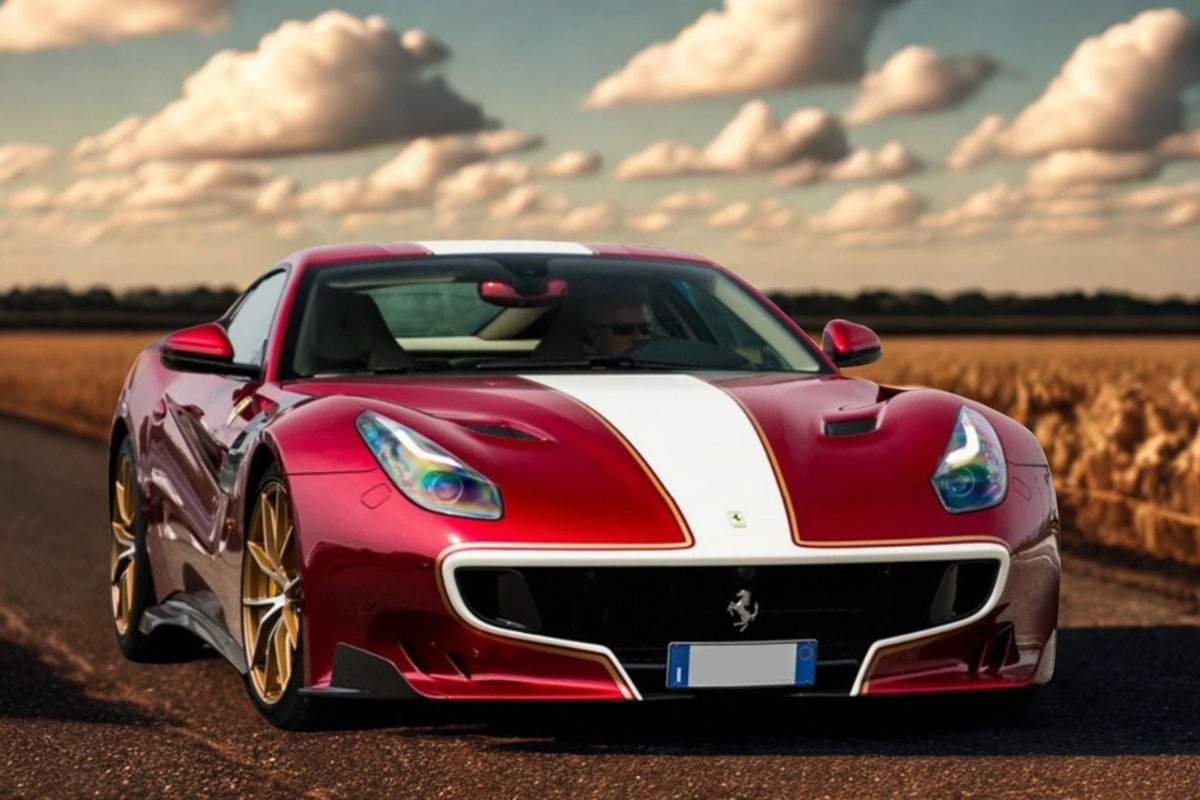 ** 予約商品 ** BBRC177HP 1/43 Ferrari F12 TdF Rosso Rubino with White - Gold stripe
