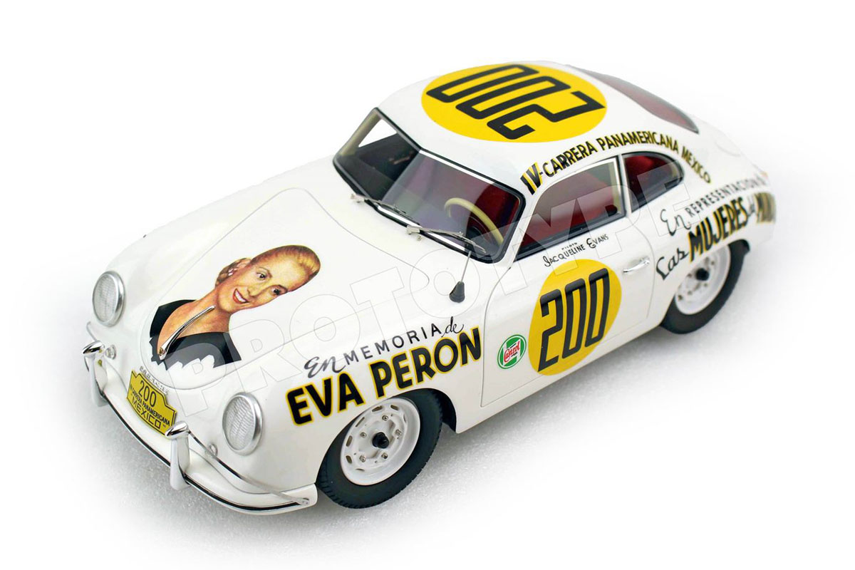 ** 予約商品 ** BBR C1825AV 1/18 Porsche 356A Carrera Panamericana 1954 Eva Peron n.200 （ケース付）